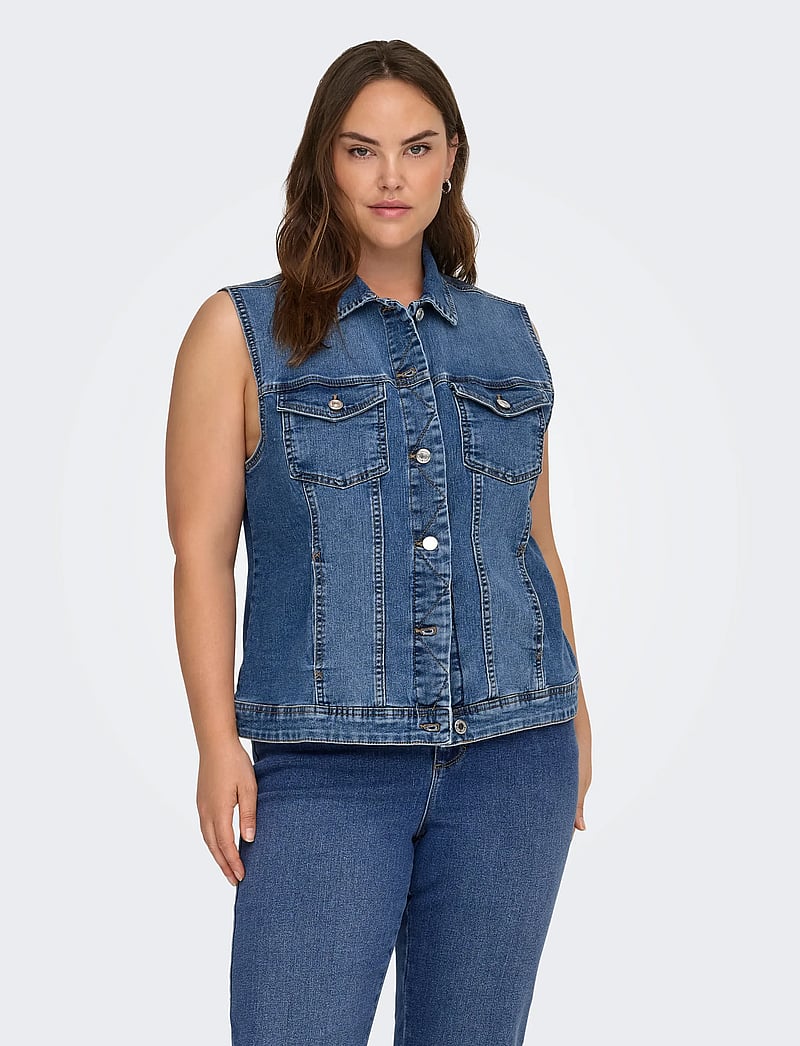 ONLY Carmakoma - CARWESPA WEST DNM PIM619 NOOS - denimveste - medium blue denim - 0
