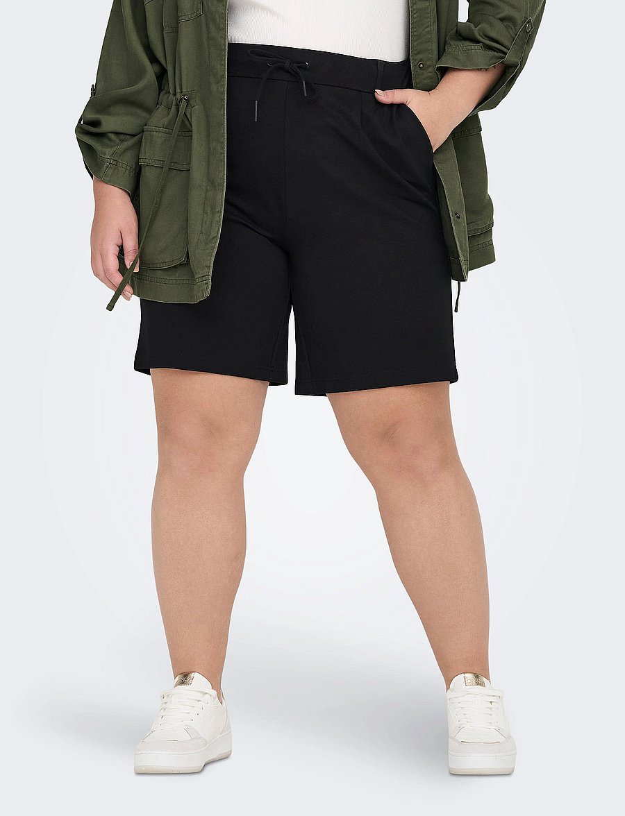 ONLY Carmakoma - CARGOLDTRASH LONG SHORTS PNT - freizeitshorts - black - 0