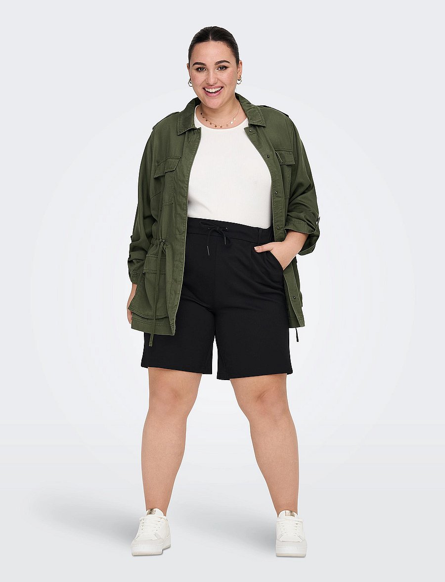 ONLY Carmakoma - CARGOLDTRASH LONG SHORTS PNT - freizeitshorts - black - 4