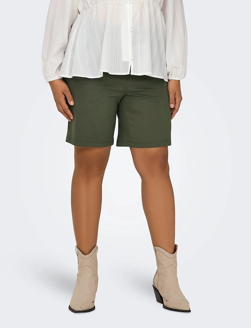 ONLY Carmakoma - CARGOLDTRASH LIFE LONG SHORTS PNT - casual shorts - kalamata - 0