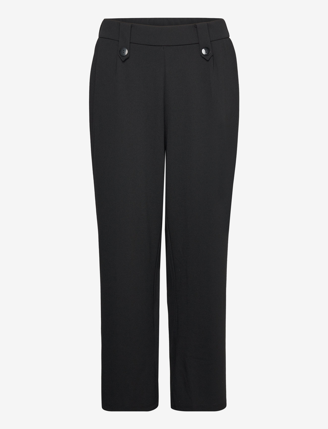 ONLY Carmakoma - CARSANIA BUTTON PANT JRS PNT NOOS - leveälahkeiset housut - black - 1