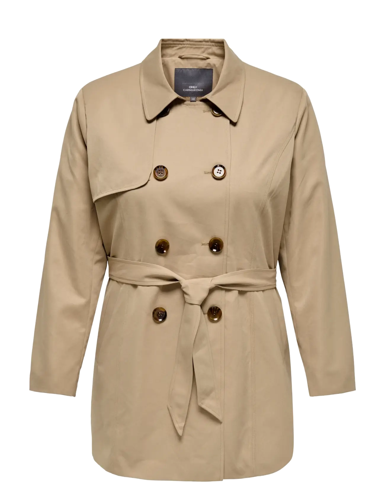 ONLY Carmakoma CARVALERIE TRENCHCOAT OTW NOOS - Kläder - GINGER ROOT / beige