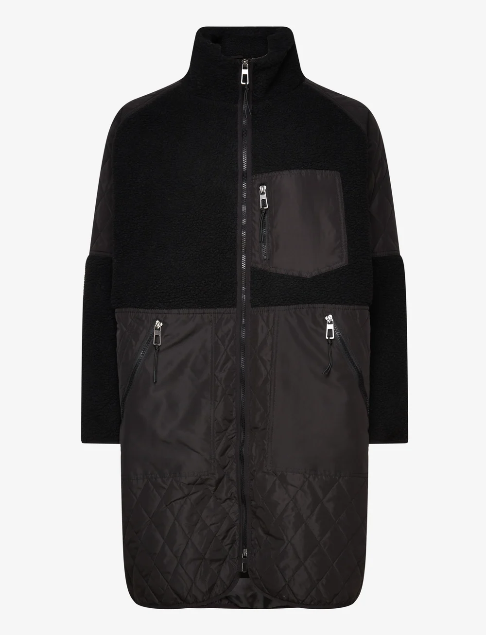 ONLY Carmakoma Carohio Quilt Mix Fleece Jacket Cc Otw Mellanlager Boozt