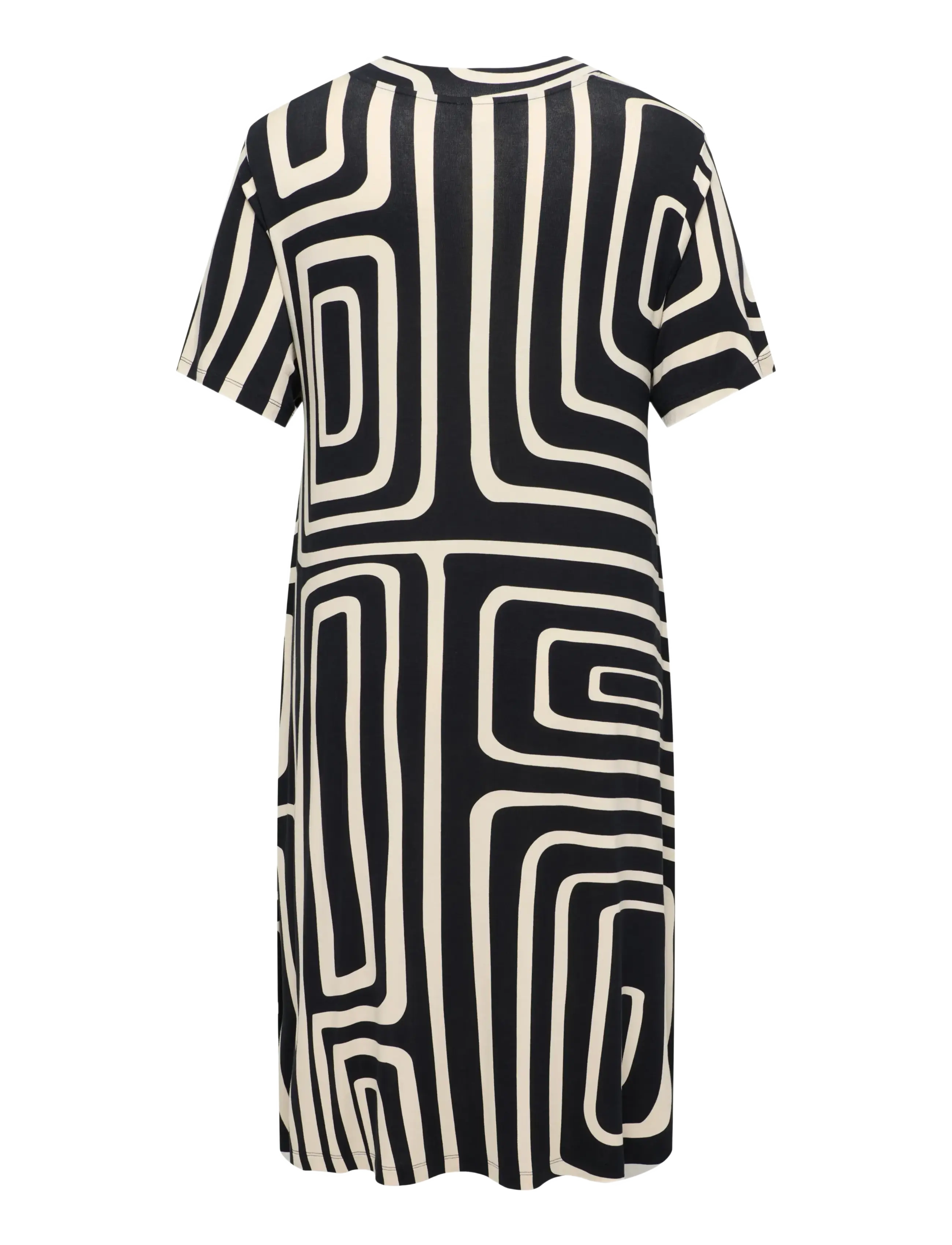 ONLY Carmakoma - CARFYRLA S/S V-NECK BLK AOP DRESS NOOS - t-shirtkjoler - black - 2