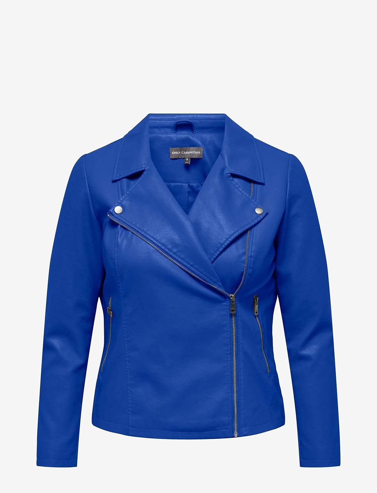 ONLY Carmakoma - CARNEWMELISA FAUX LEATHER BIKER OTW - spring jackets - dazzling blue - 0
