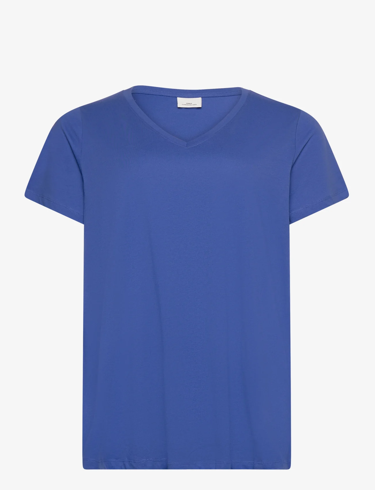 ONLY Carmakoma - CARBONNIE LIFE S/S V-NECK A-SHAPE TEE - laagste prijzen - dazzling blue - 0