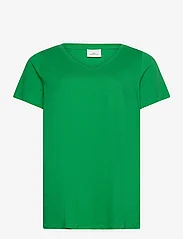 ONLY Carmakoma - CARBONNIE LIFE S/S V-NECK A-SHAPE TEE - laagste prijzen - green bee - 0
