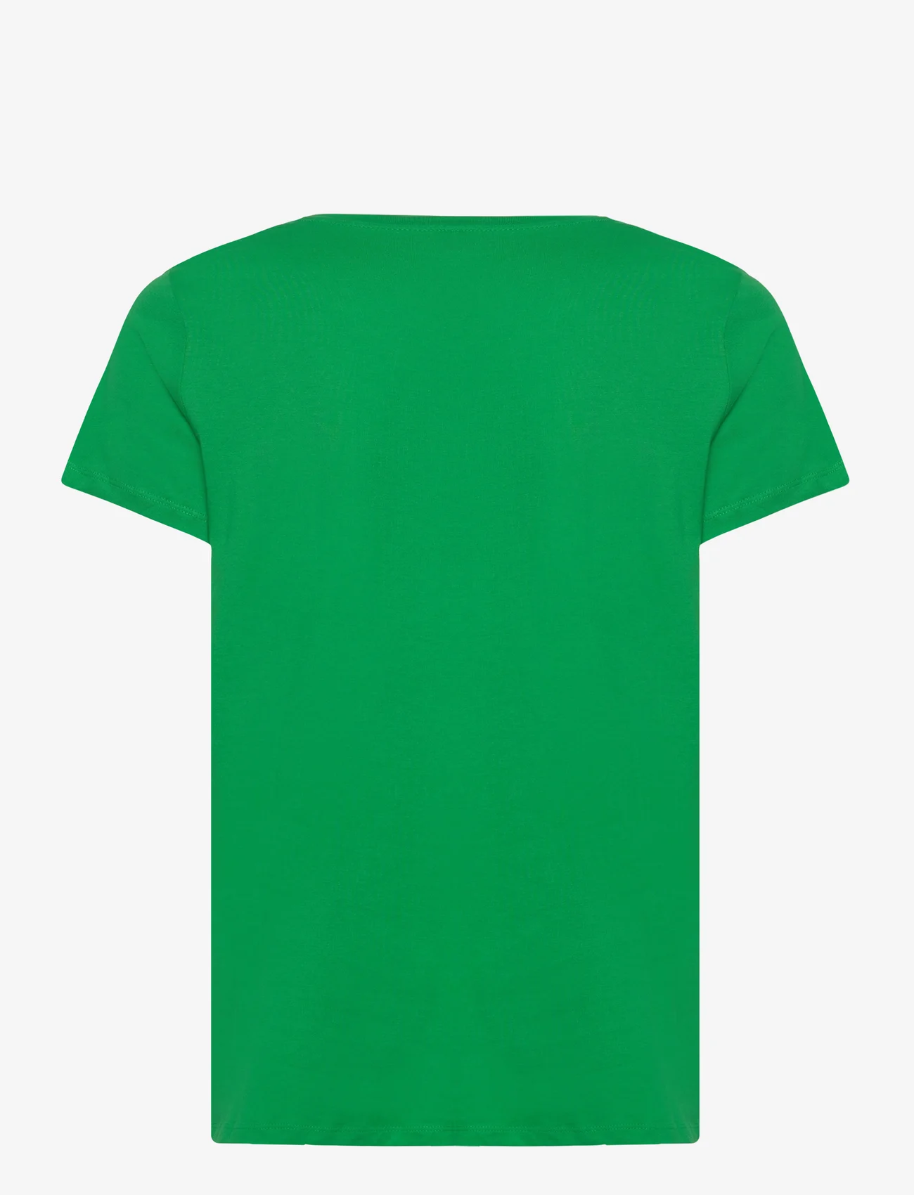 ONLY Carmakoma - CARBONNIE LIFE S/S V-NECK A-SHAPE TEE - laagste prijzen - green bee - 1