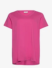 ONLY Carmakoma - CARBONNIE LIFE S/S V-NECK A-SHAPE TEE - laagste prijzen - raspberry rose - 0