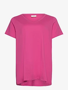 CARBONNIE LIFE S/S V-NECK A-SHAPE TEE, ONLY Carmakoma