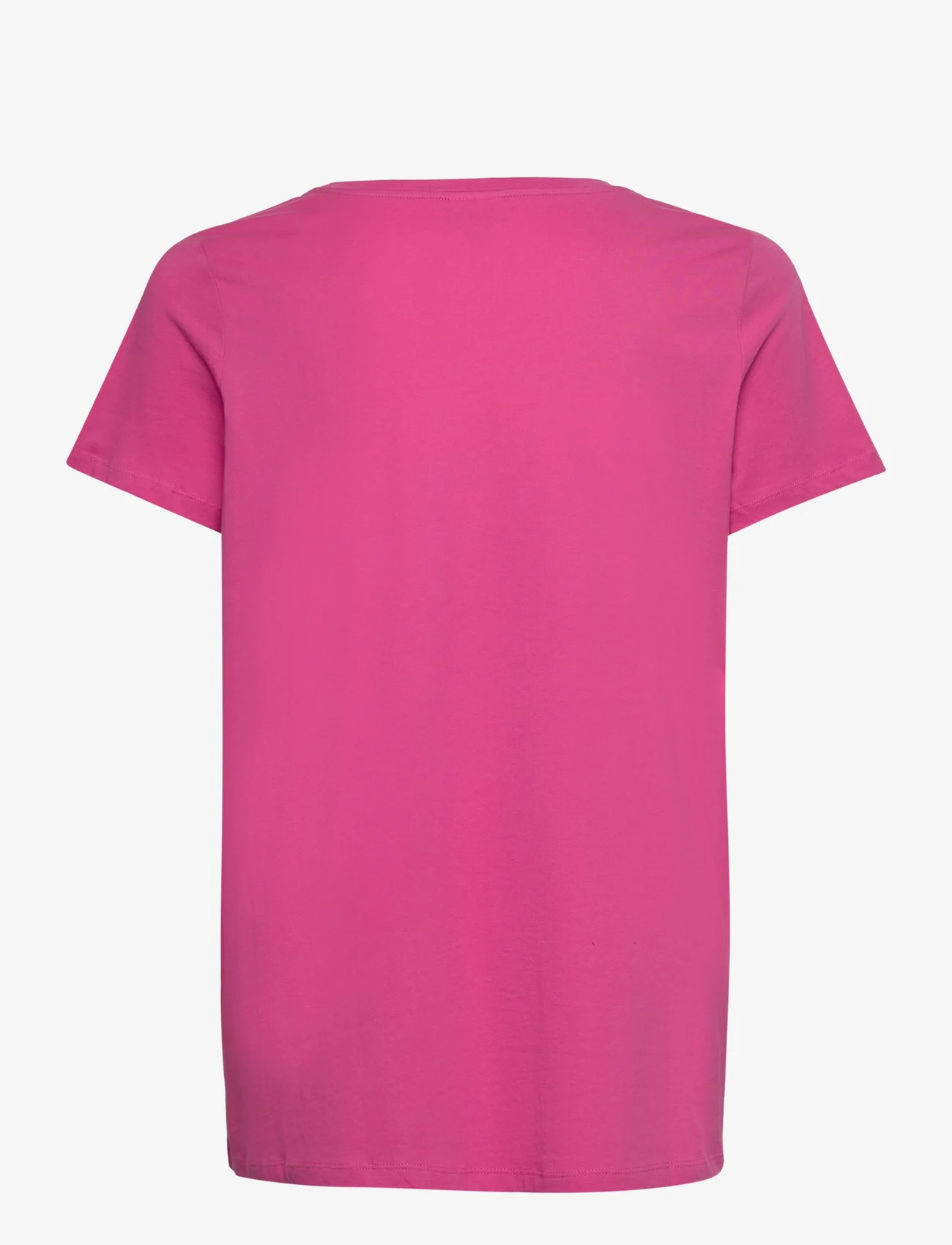 ONLY Carmakoma - CARBONNIE LIFE S/S V-NECK A-SHAPE TEE - lowest prices - raspberry rose - 1