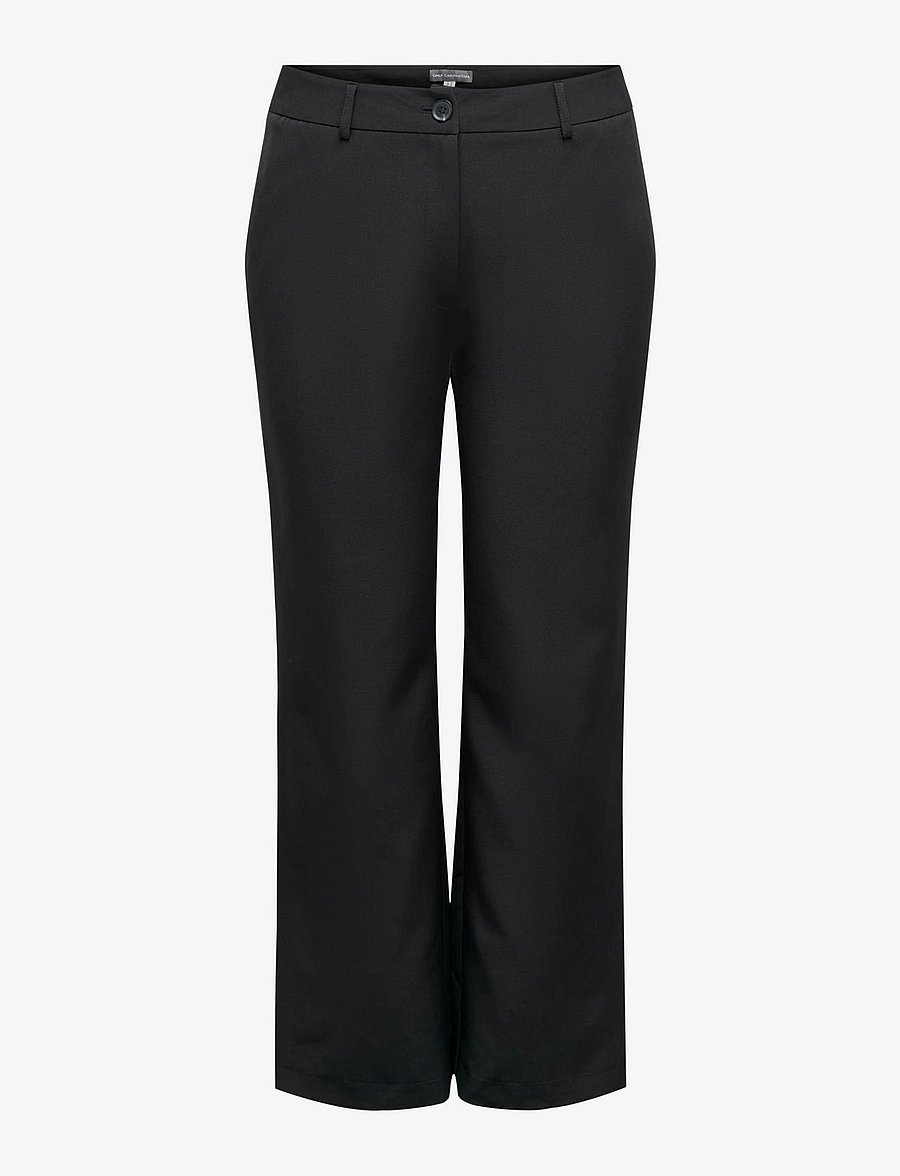 ONLY Carmakoma - CARLANA-BERRY MID STRAIGHT PANT WVN - black - 0