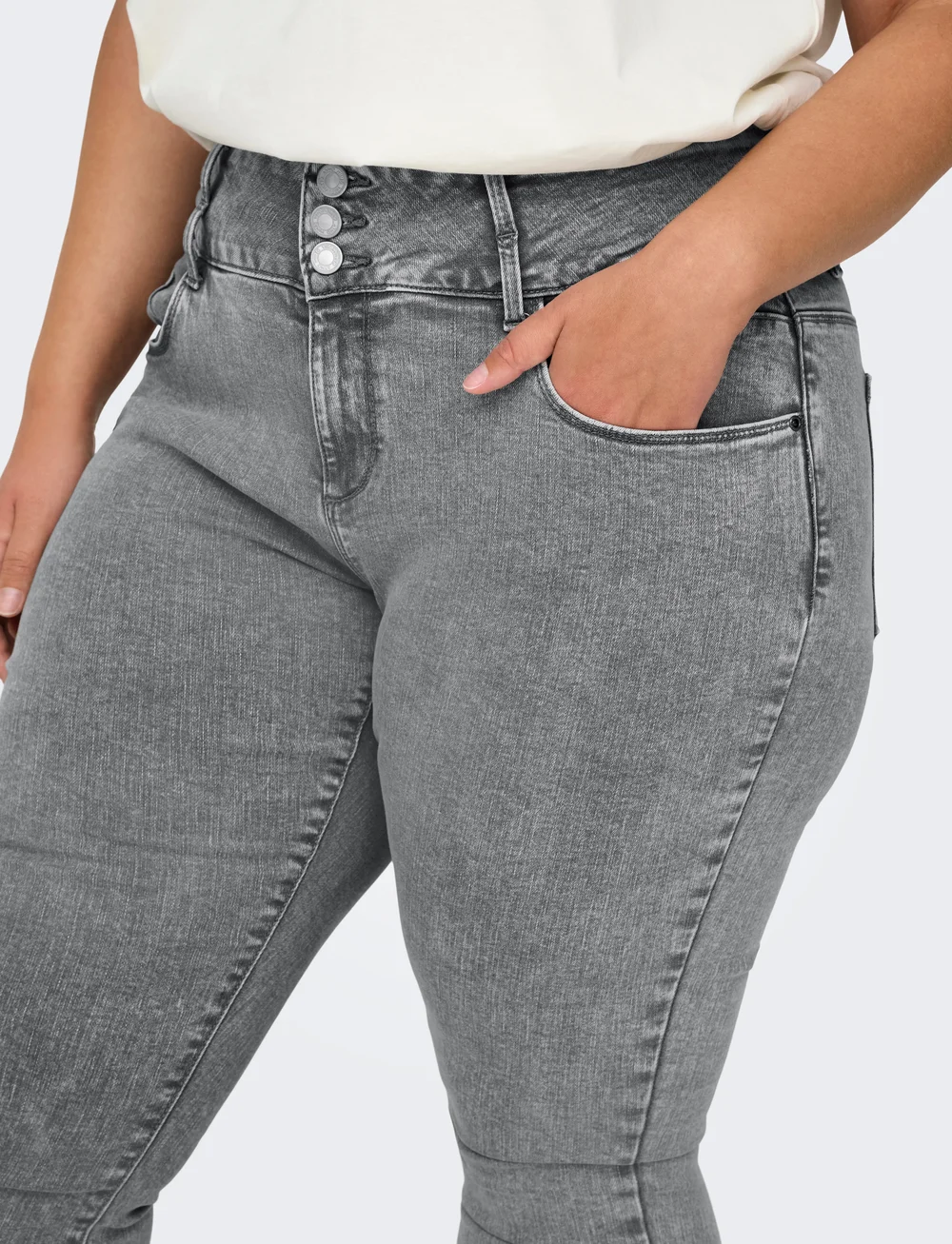 ONLY Carmakoma - CARANNA REG SKINNY DNM PIM569 - skinny jeans - medium grey denim - 5