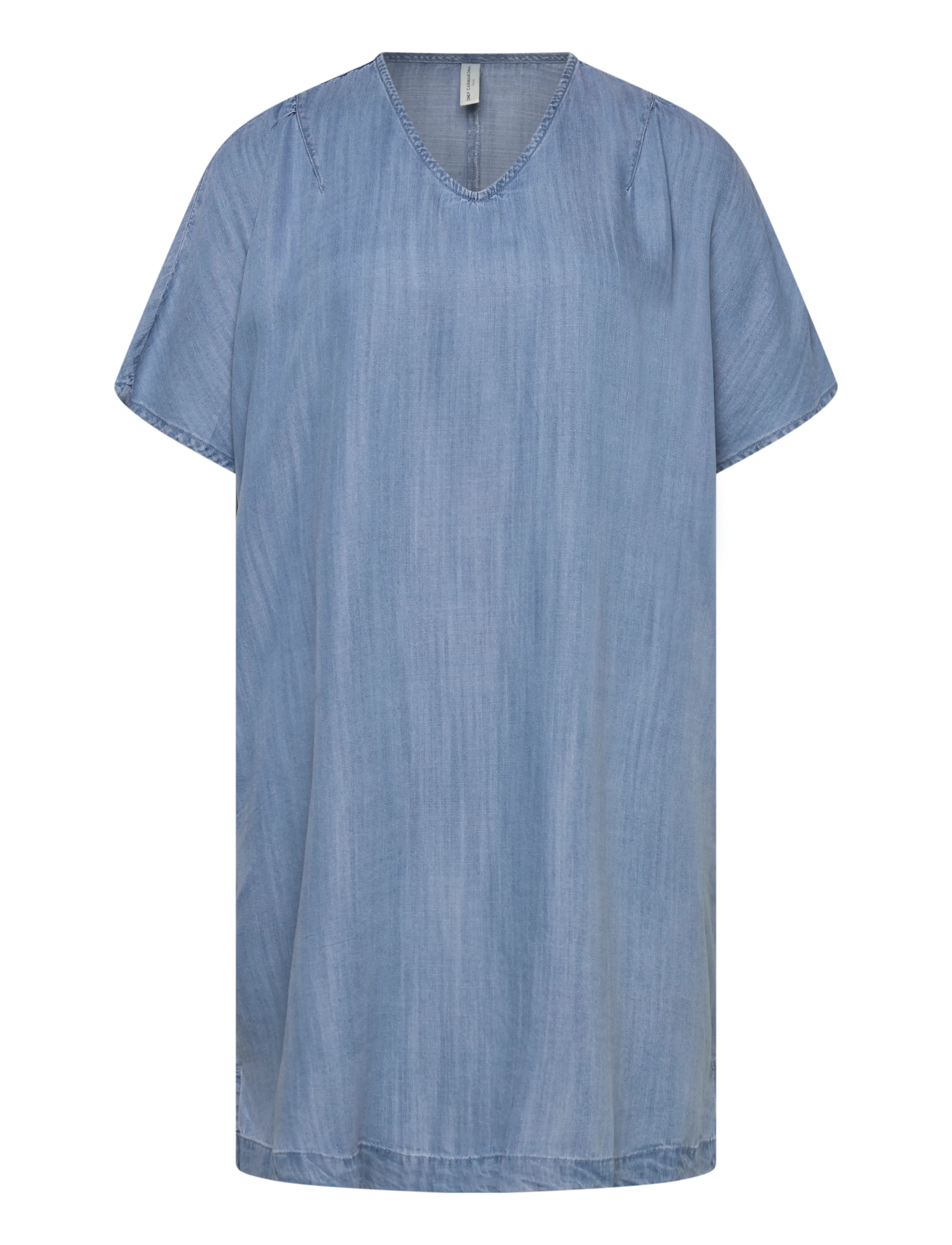ONLY Carmakoma Carnoa Ss Knee Dress Yok, 48, Blue, Kjoler > Jeans-Kjoler, Dame
