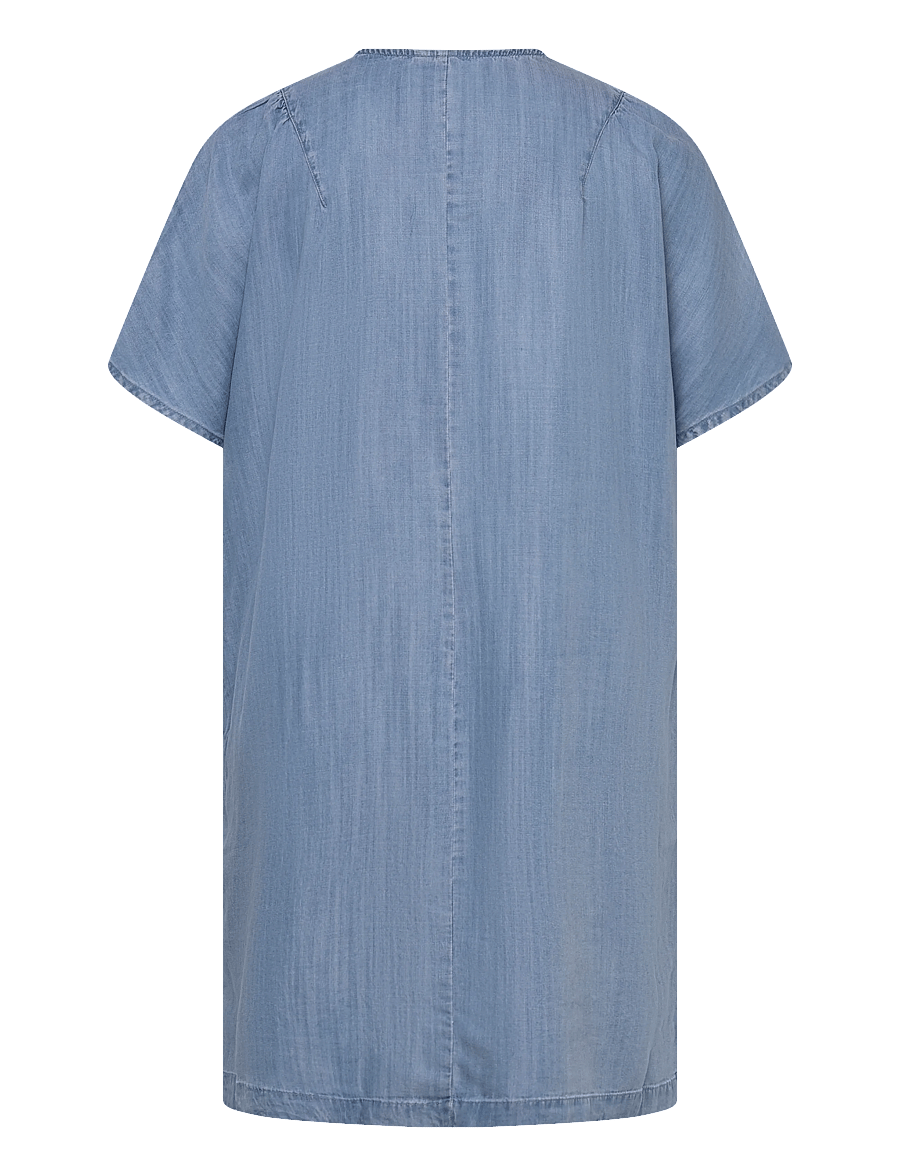 ONLY Carmakoma - CARNOA SS KNEE DRESS YOK - jeansjurken - medium blue denim - 1