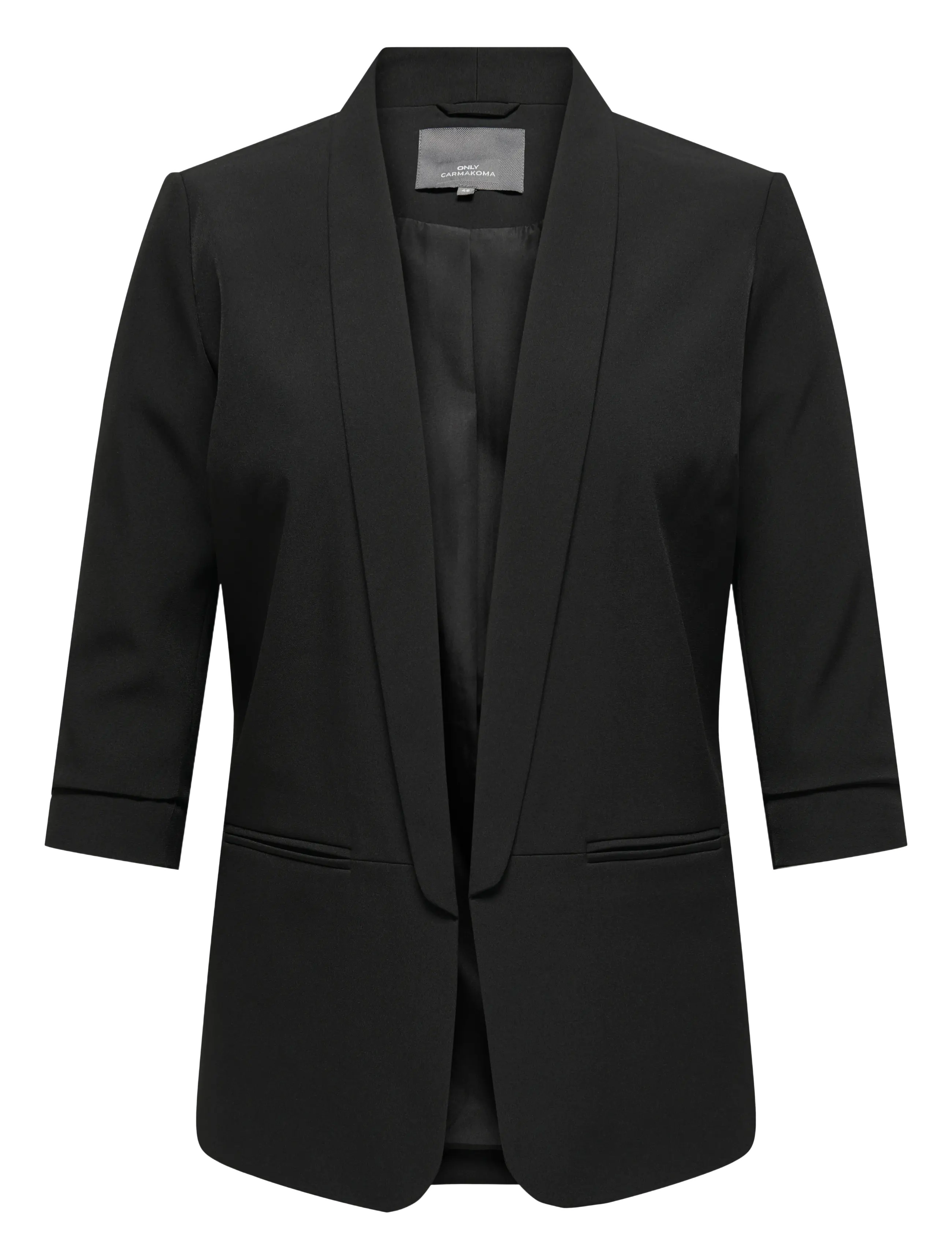 ONLY Carmakoma CARELLY 3/4 BLAZER TLR NOOS - Tøj - BLACK / black