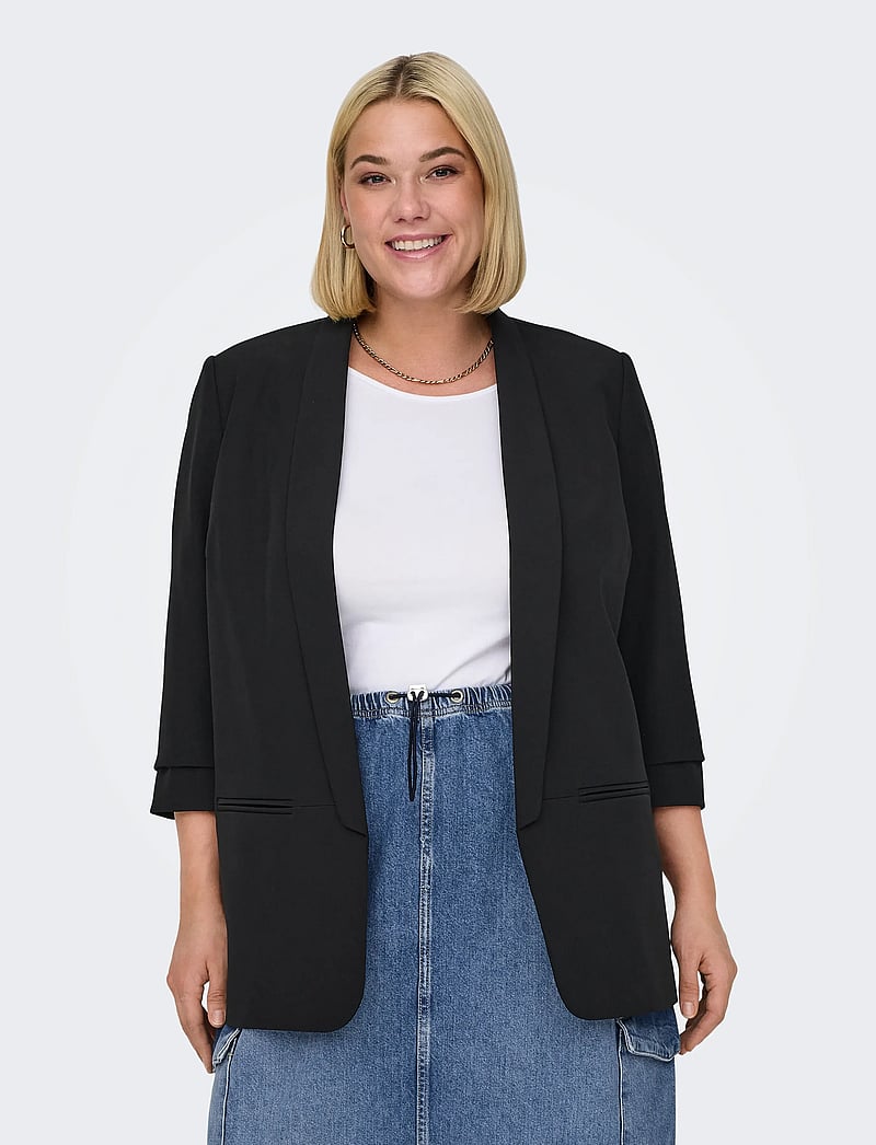 ONLY Carmakoma - CARELLY 3/4 LIFE BLAZER TLR NOOS - oversize kavajer - black - 0