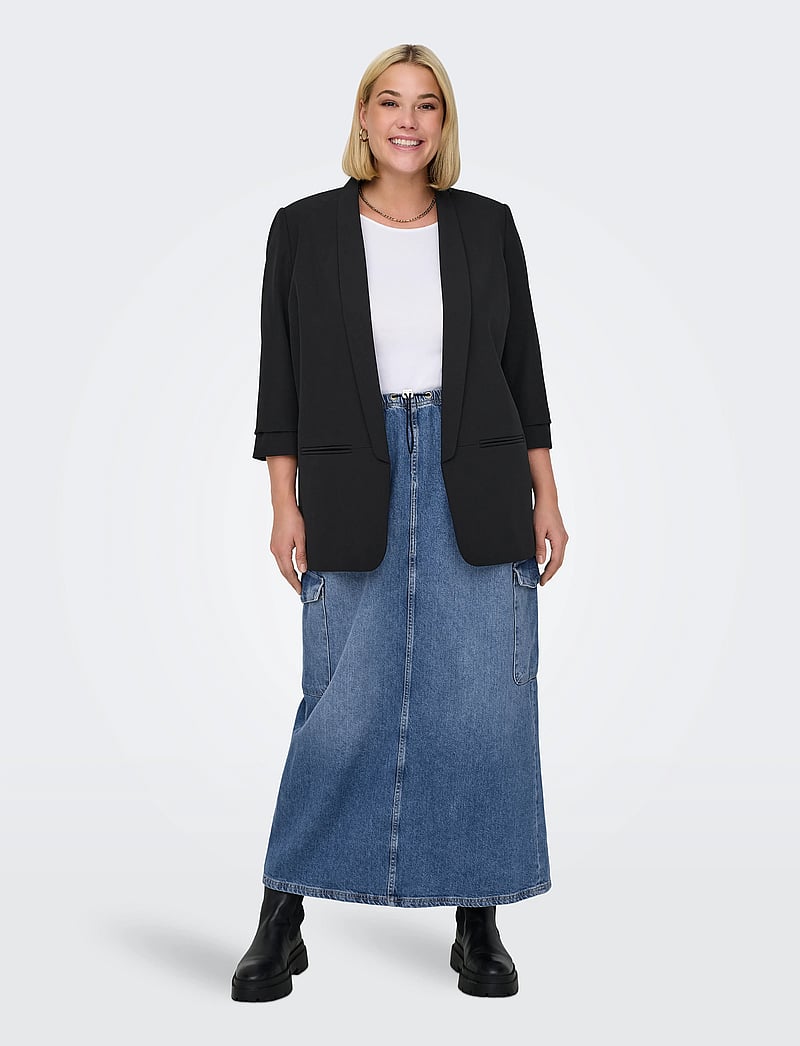 ONLY Carmakoma - CARELLY 3/4 LIFE BLAZER TLR NOOS - enkeltradede blazere - black - 4