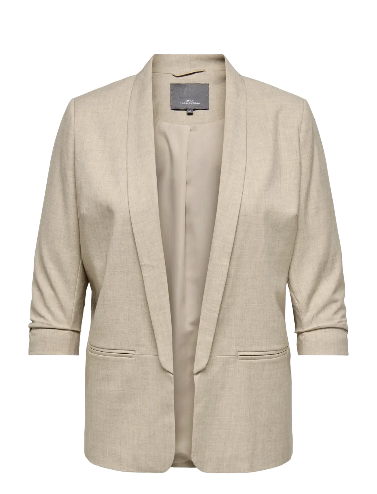 ONLY Carmakoma CARELLY 3/4 BLAZER TLR NOOS - Suured pintsakud - WHITE PEPPER / beige