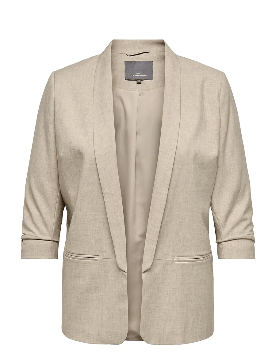 ONLY Carmakoma - CARELLY 3/4 BLAZER TLR NOOS - enkeltspente blazere - white pepper - 1