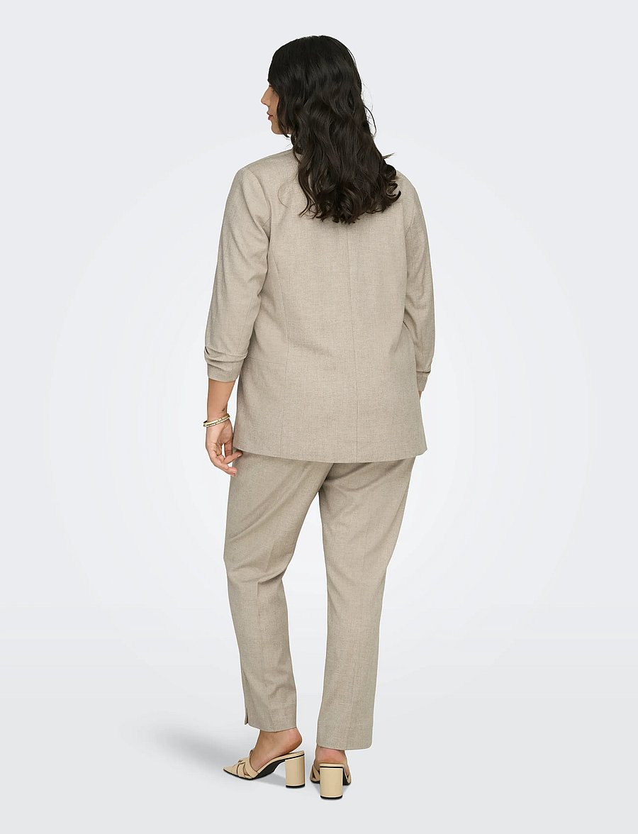 ONLY Carmakoma - CARELLY 3/4 BLAZER TLR NOOS - enkeltspente blazere - white pepper - 3