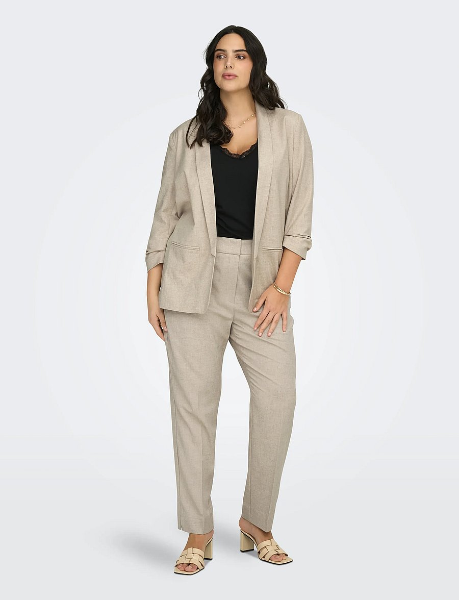 ONLY Carmakoma - CARELLY 3/4 BLAZER TLR NOOS - enkeltspente blazere - white pepper - 5