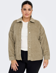 ONLY Carmakoma - CARNOA-GLOBAL L/S CORD SHACKET  WVN - plus size - weathered teak - 4