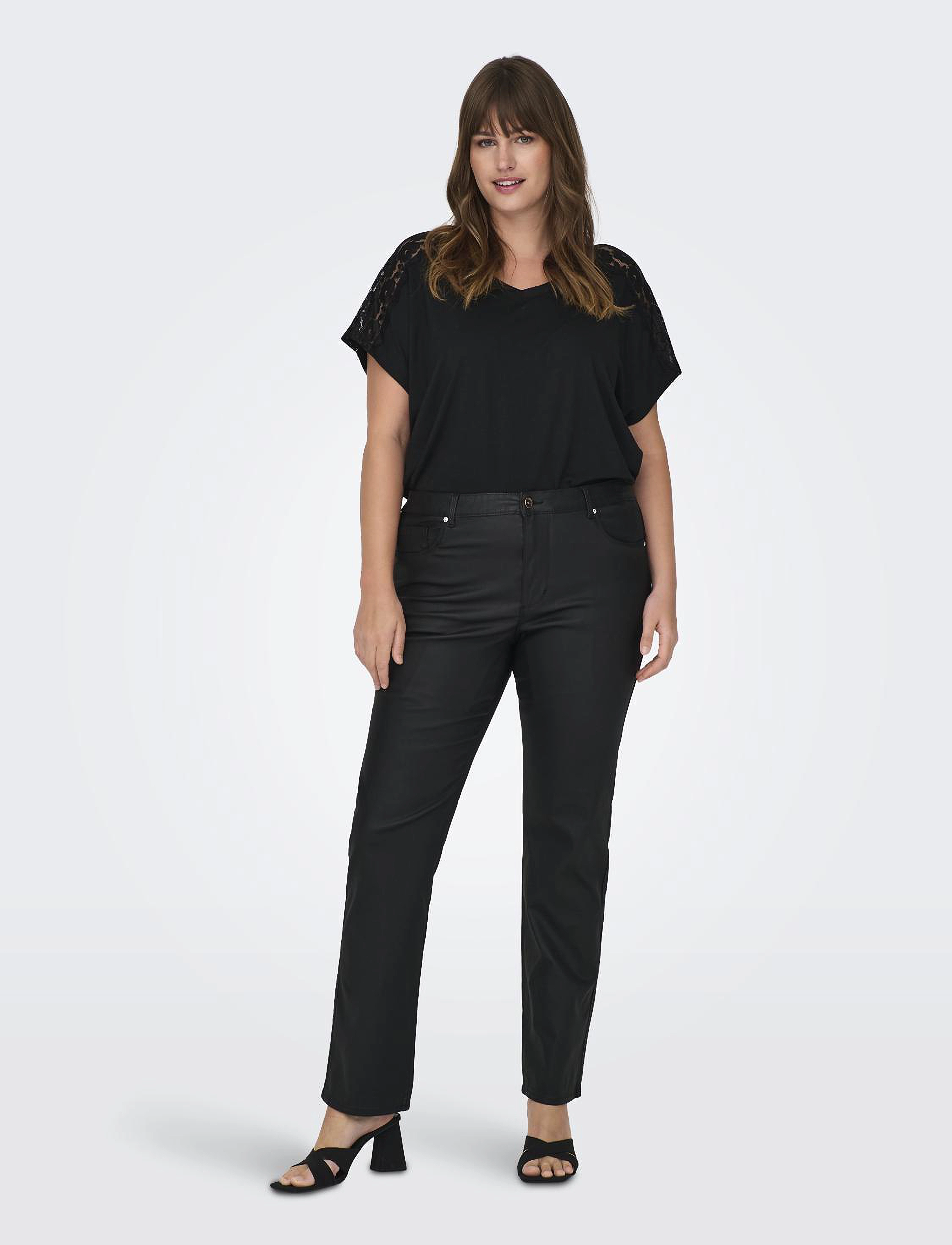 ONLY Carmakoma - CARAUGUSTA HW STRAIGHT ROCK C BJBOX - lederhosen - black - 5
