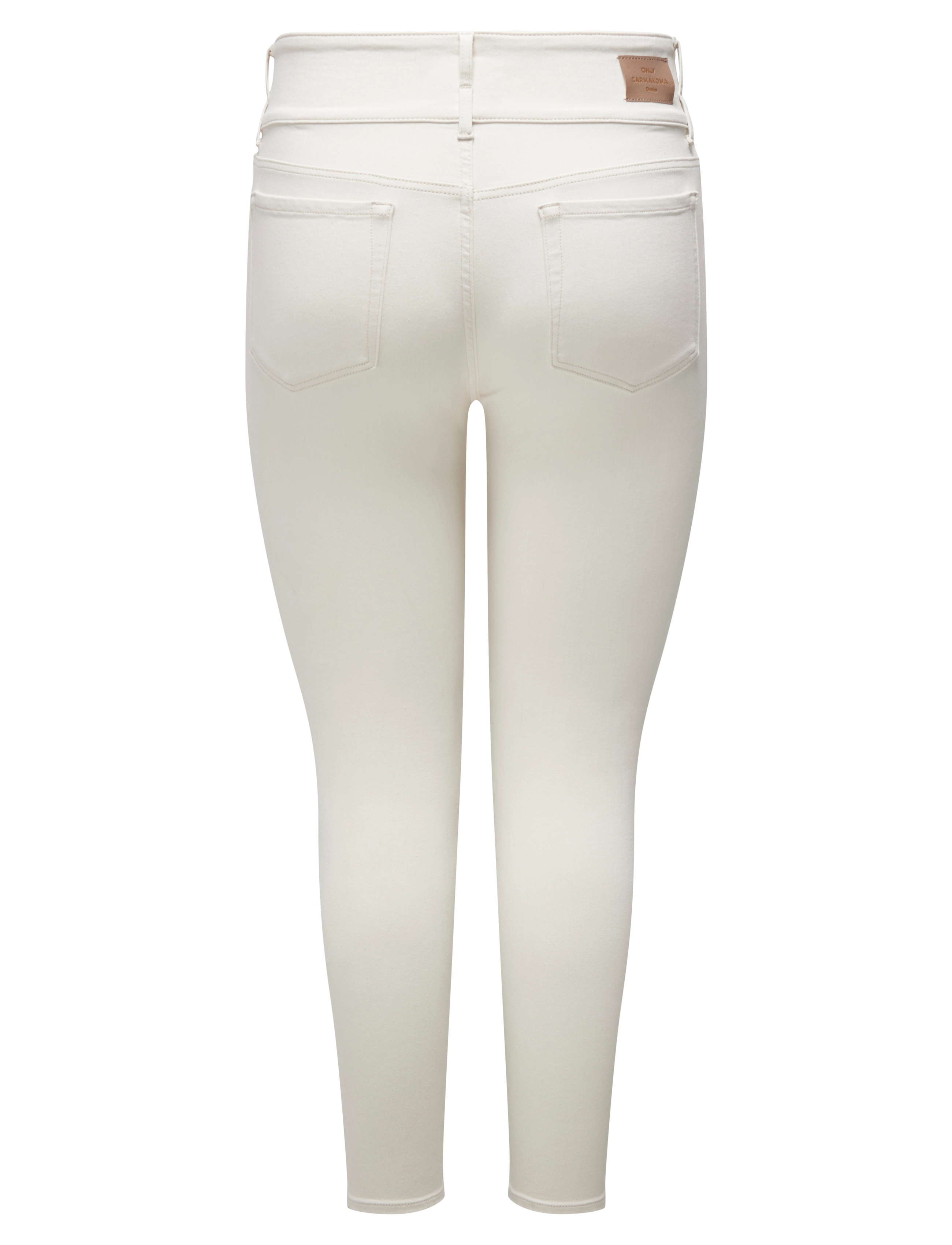 ONLY Carmakoma - CARANNA HW SKINNY ANK DNM ANA NOOS - ecru - 1