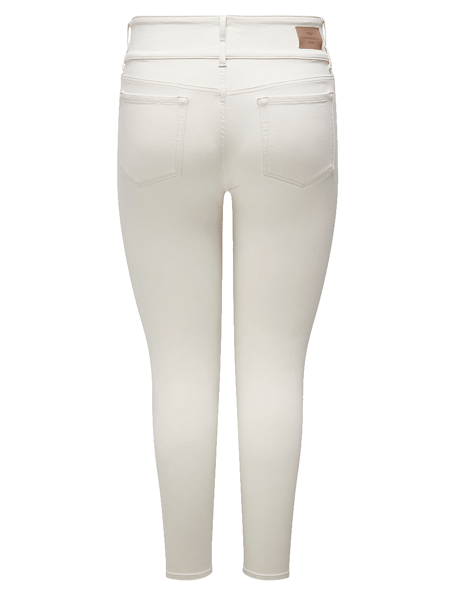 ONLY Carmakoma - CARANNA HW SKINNY ANK DNM ANA NOOS - ecru - 1