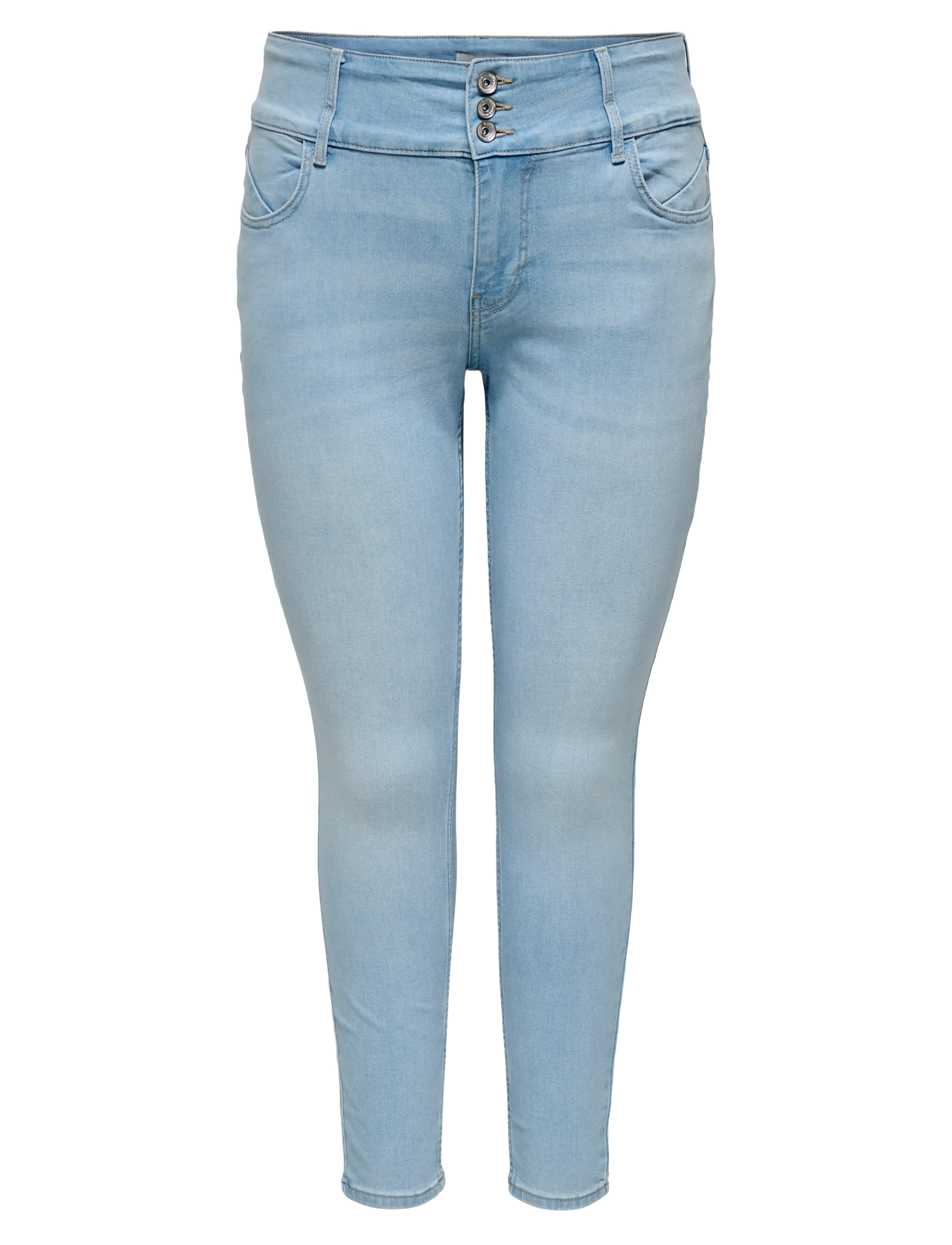 ONLY Carmakoma CARANNA HW SKINNY ANK DNM ANA NOOS - Skinny jeans - LIGHT BLUE DENIM / blue