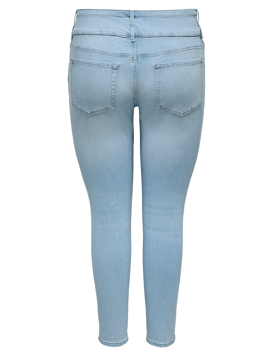 ONLY Carmakoma - CARANNA HW SKINNY ANK DNM ANA NOOS - light blue denim - 2