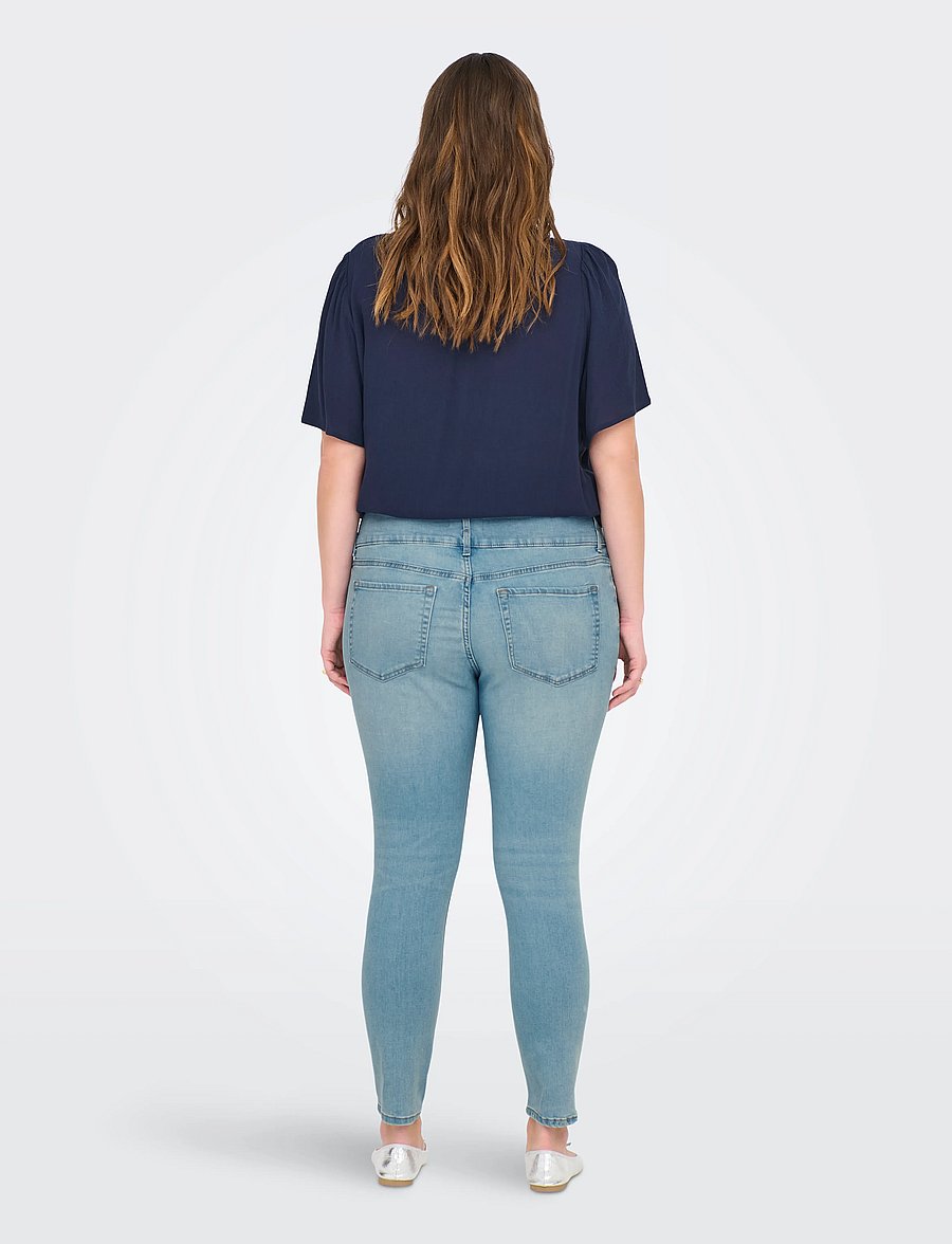 ONLY Carmakoma - CARANNA HW SKINNY ANK DNM ANA NOOS - light blue denim - 3