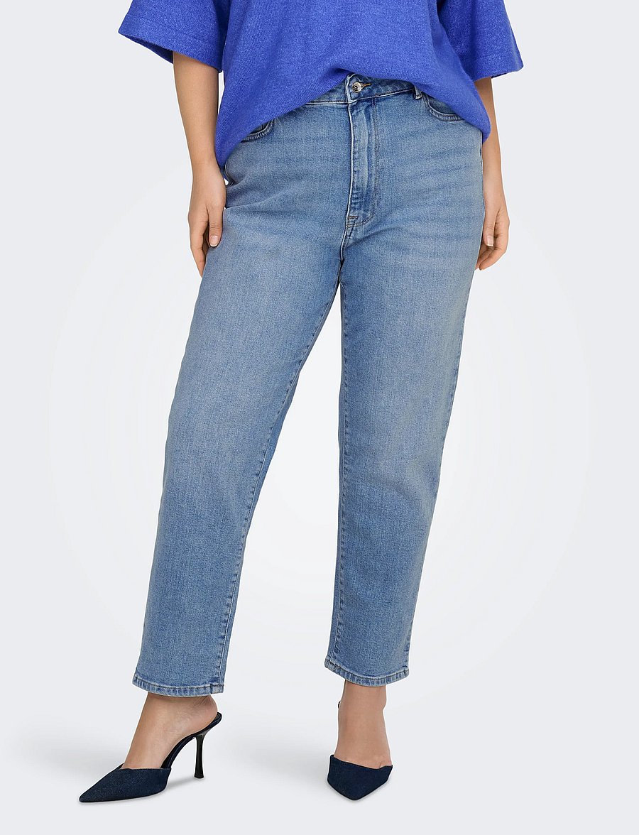 ONLY Carmakoma - CAREMILYSTRETCH HW STR ANK DNM CRO1 NOOS - light blue denim - 0