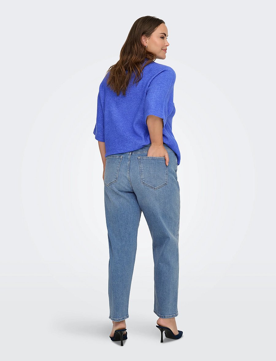 ONLY Carmakoma - CAREMILYSTRETCH HW STR ANK DNM CRO1 NOOS - light blue denim - 3