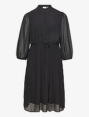 ONLY Carmakoma - CARPIONA 3/4 PLISSE CALF DRESS AOP - midi dresses - black - 0