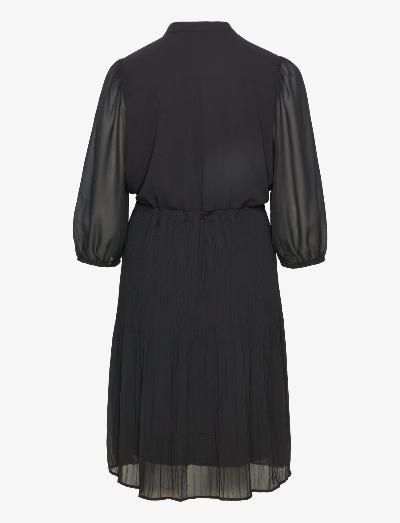 ONLY Carmakoma - CARPIONA 3/4 PLISSE CALF DRESS AOP - midi kjoler - black - 1