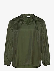 ONLY Carmakoma - CARKALANA L/S V-NECK BLOUSE WVN - blouses met lange mouwen - duffel bag - 0