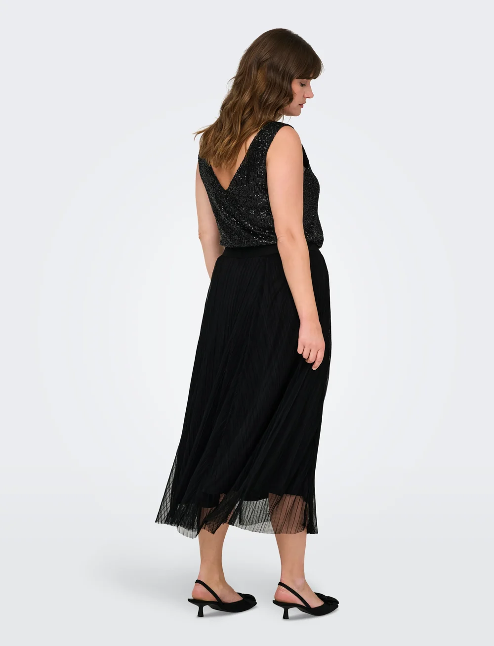 ONLY Carmakoma - CARLAVINA SKIRT JRS NOOS - plisserade kjolar - black - 3