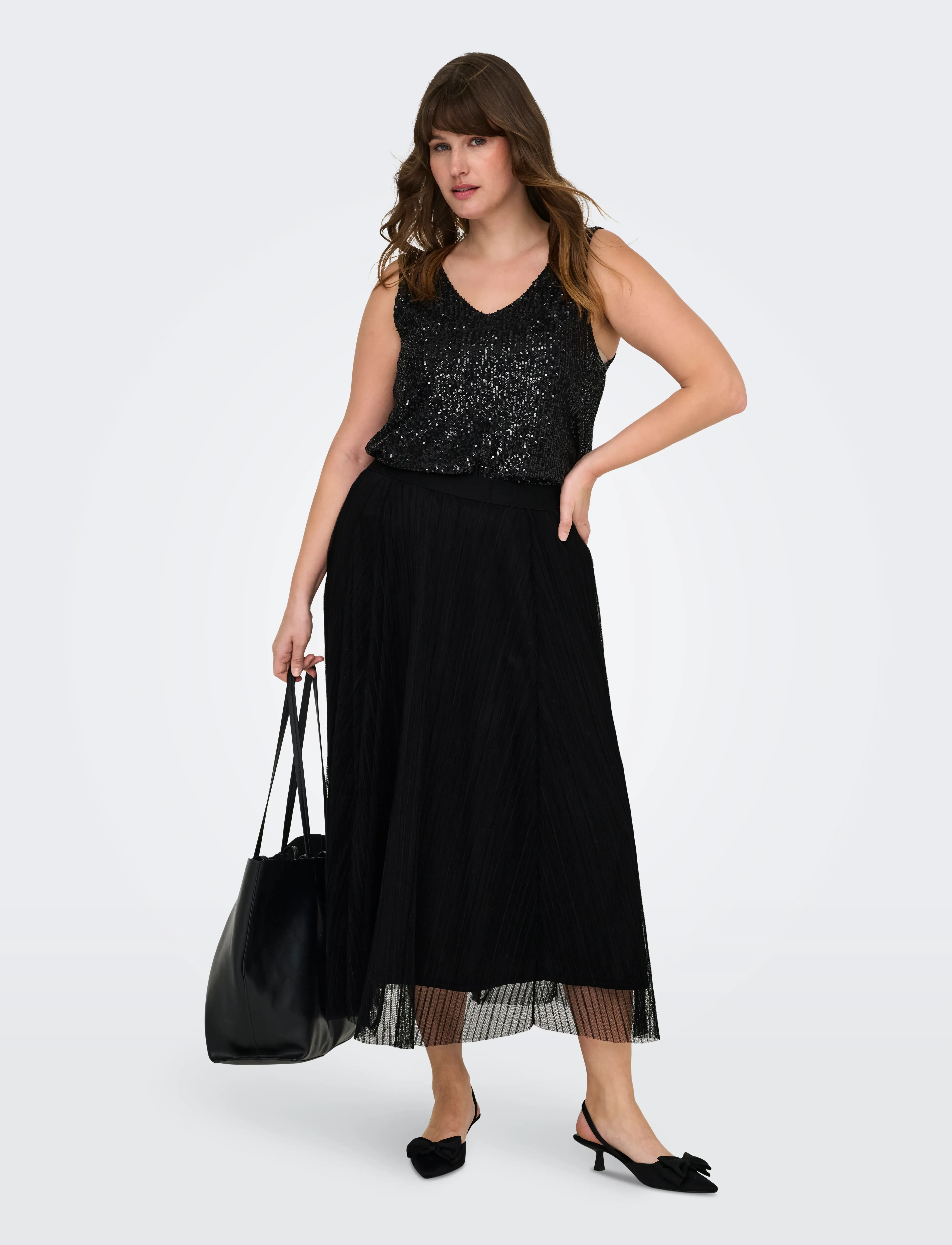 ONLY Carmakoma - CARLAVINA SKIRT JRS NOOS - black - 4
