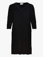 CARLAMOUR LACE 3/4 KNEE DRESS JRS - BLACK