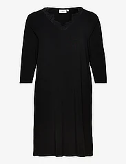 ONLY Carmakoma - CARLAMOUR LACE 3/4 KNEE DRESS JRS - alhaisimmat hinnat - black - 0
