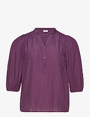 ONLY Carmakoma - CARKEYSER  3/4  BLOUSE WVN - blouses korte mouwen - italian plum - 0