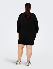 ONLY Carmakoma - CAREYA L/S O-NECK DRESS SWT - sukienki bluzy - black - 3