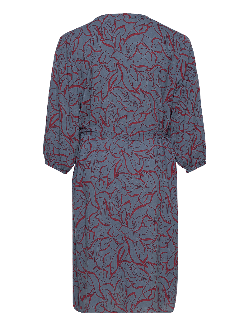 ONLY Carmakoma - CARNOVA BECH LIFE 3/4 KNEE DRESS AOP - midiklänningar - vintage indigo - 1