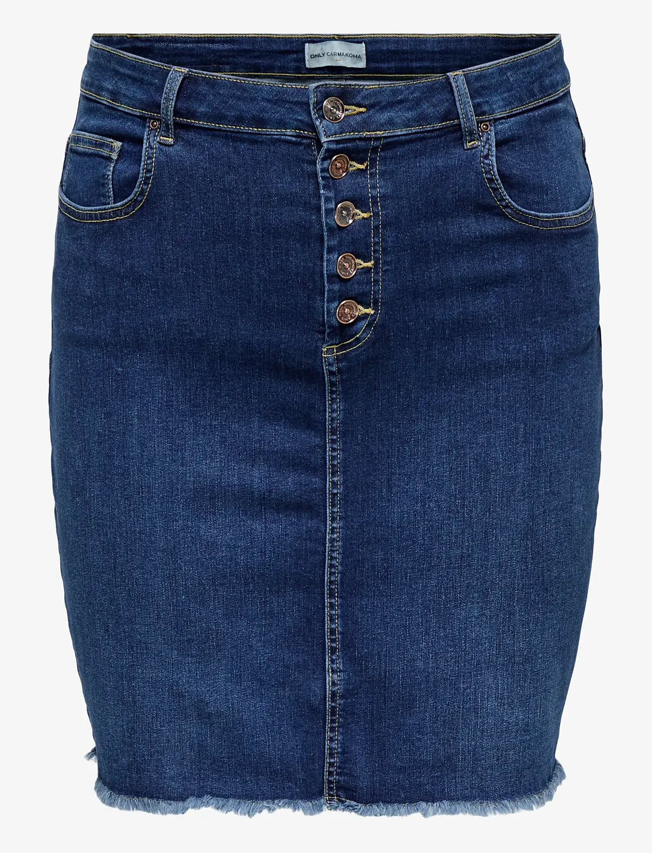 ONLY Carmakoma - CARWILLY HW BTN SKIRT TAI251 - jeanskjolar - dark blue denim - 1