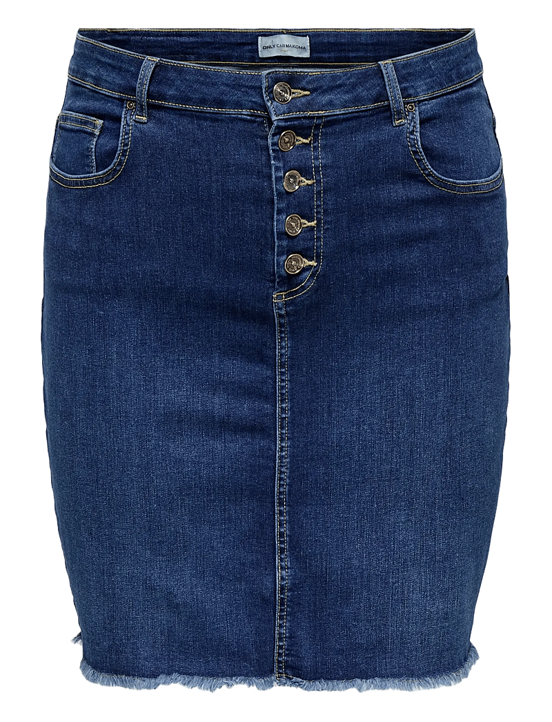 ONLY Carmakoma - CARWILLY HW BTN SKIRT TAI251 - teksaseelikud - dark blue denim - 1