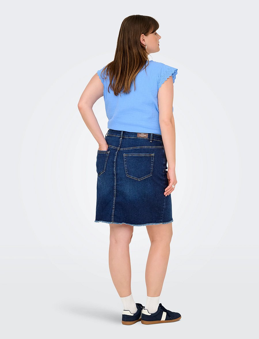 ONLY Carmakoma - CARWILLY HW BTN SKIRT TAI251 - dark blue denim - 3