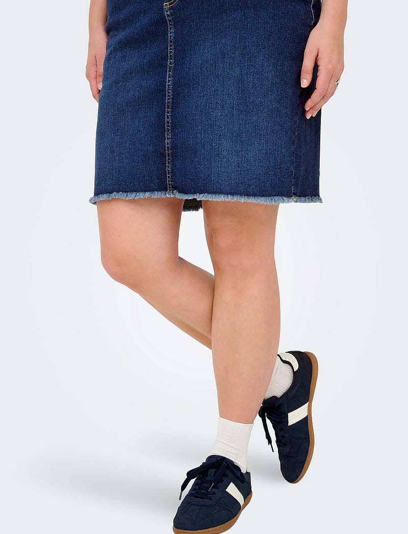 ONLY Carmakoma - CARWILLY HW BTN SKIRT TAI251 - teksaseelikud - dark blue denim - 5
