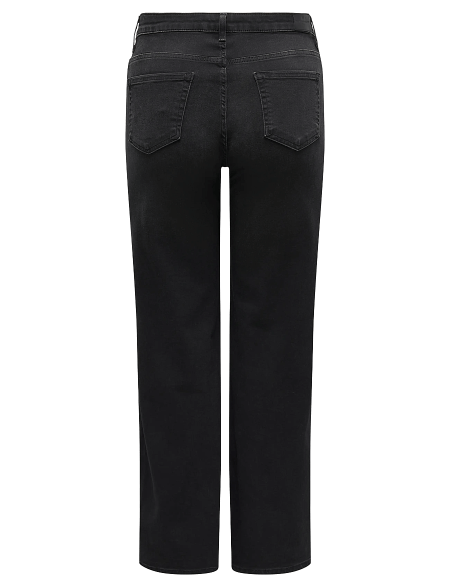 ONLY Carmakoma - CARWILLY HW WIDE JEANS CRO1099 NOOS - hosen mit weitem bein - black denim - 2